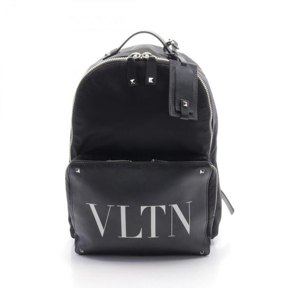 VALENTINO VLTN Backpack Bag Leather Black - Picture 1 of 10